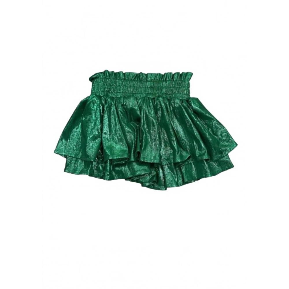 NEW TWEENSTYLE girl's shimmer plisse skort in green